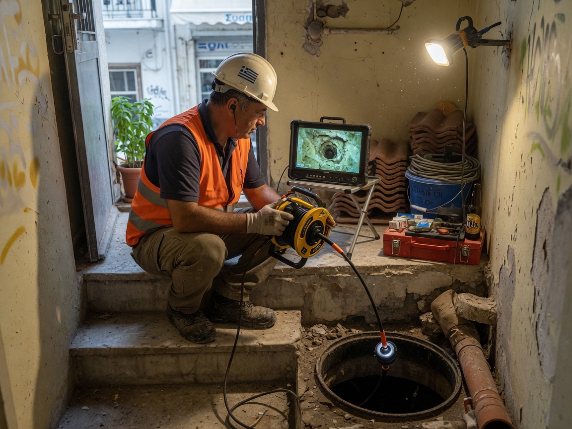 Drain Camera Inspection in Athens